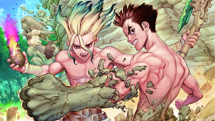 Senku and Taiju from Dr. Stone