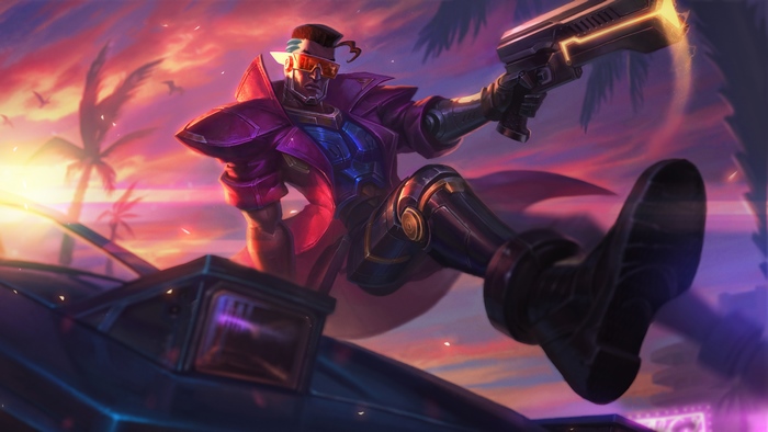 Demacia Vice Lucian from LoL Splash Art 4K