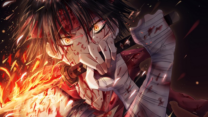 Anime, Boy, Katana, 4K