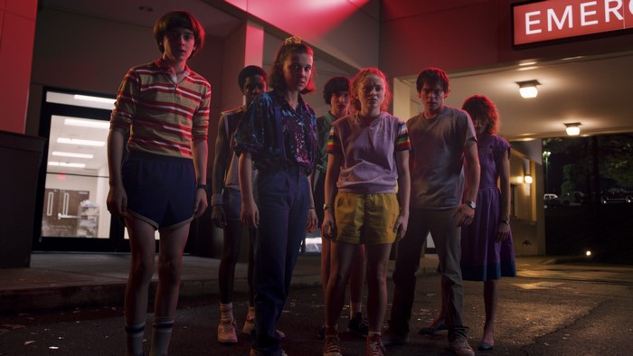 Group of kids outside an emergency room entrance