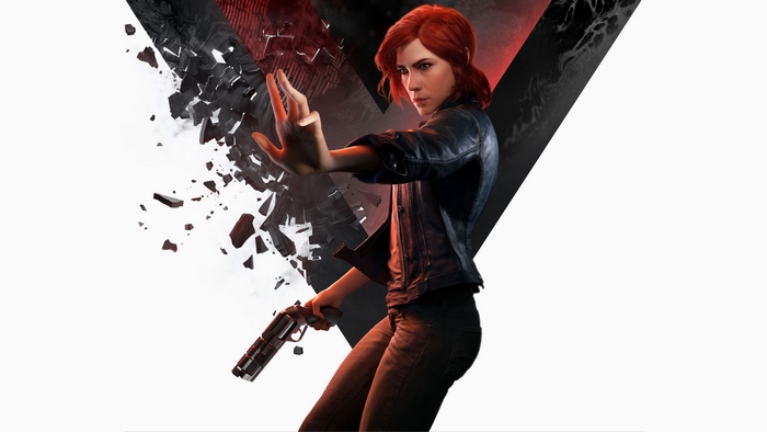 Jesse Faden from Control holding a gun