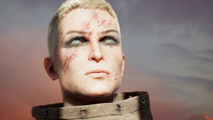Woman with scars from Outriders 4K