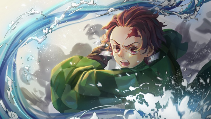 Tanjirou Kamado from Kimetsu no Yaiba using water breathing 4K