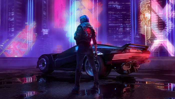 Cyberpunk 2077, V, Samurai, Jacket, Car, 4K
