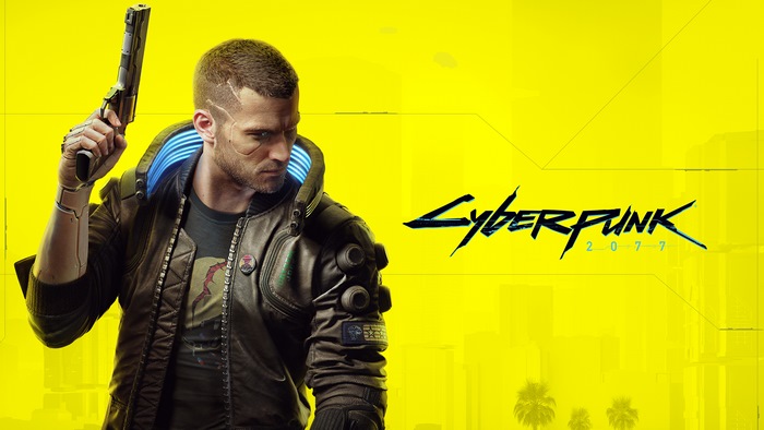 V from Cyberpunk 2077 holding a gun