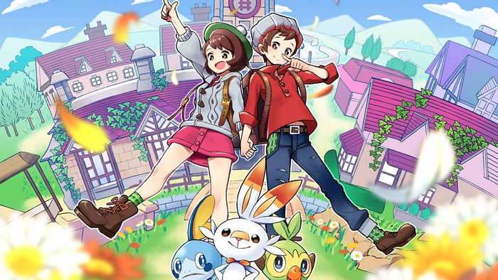 Pokemon Sword and Shield Trainers with Starter Pokemon