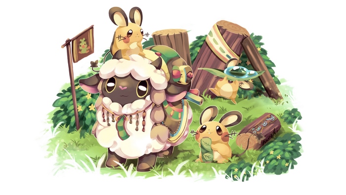 Wooloo and Dedenne from Pokemon Sword and Shield 4K
