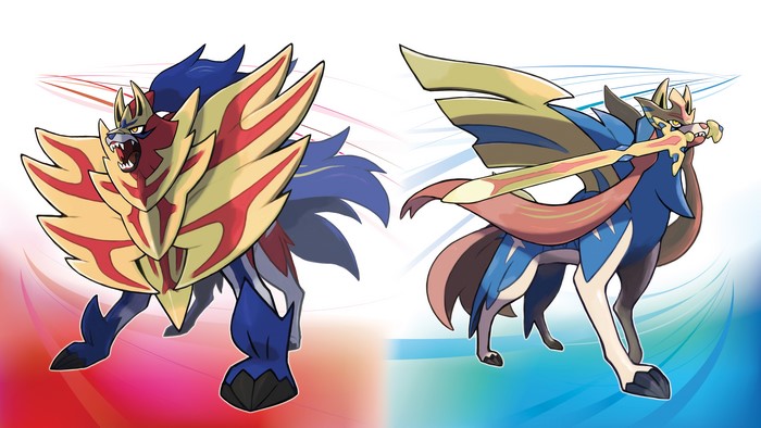 Zacian and Zamazenta from Pokemon