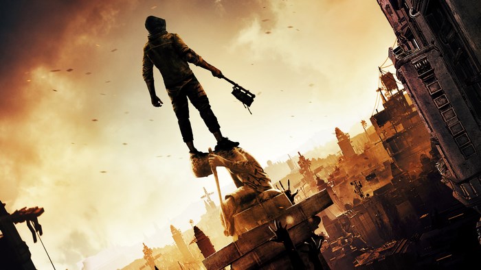 Aiden from Dying Light 2 standing on a statue