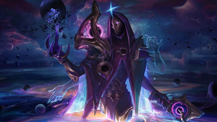 Dark Cosmic Jhin, Splash Art, LoL, 4K