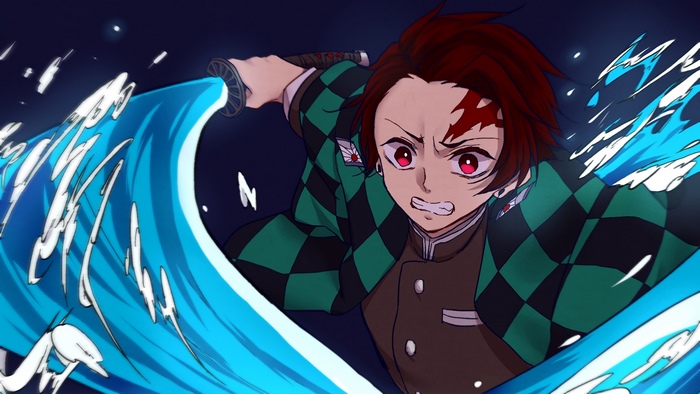 Tanjirou Kamado from Kimetsu No Yaiba using Water Breathing 4K