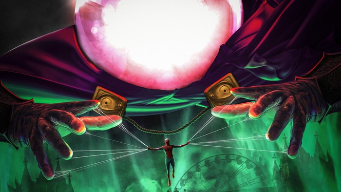 Mysterio and Spider-Man from Spider-Man: Far From Home 4K