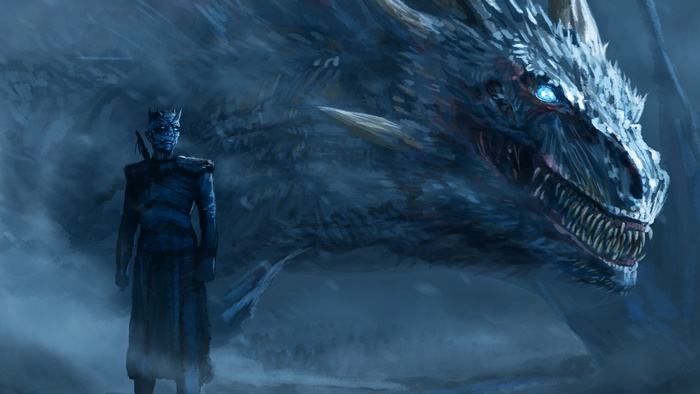 Night King and Dragon from Game of Thrones 4K