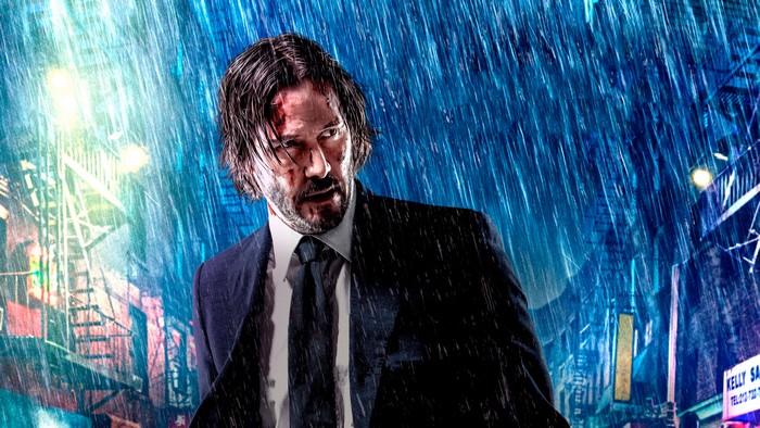 John Wick in the rain