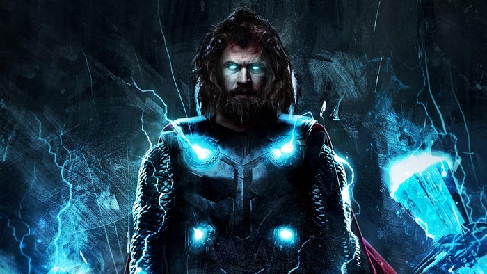 Thor from Avengers: Endgame with Stormbreaker 4K