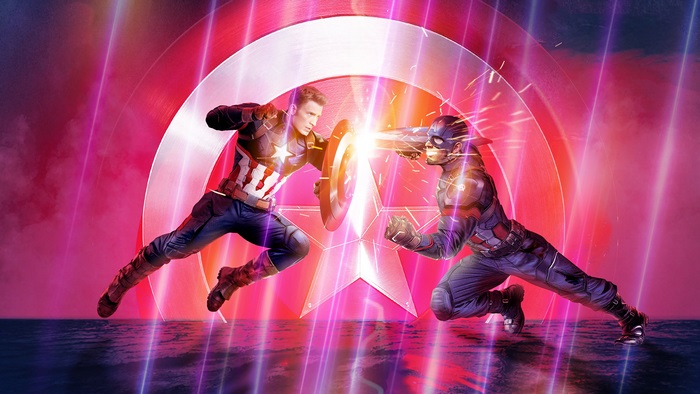 Captain America vs. Captain America from Avengers: Endgame 4K