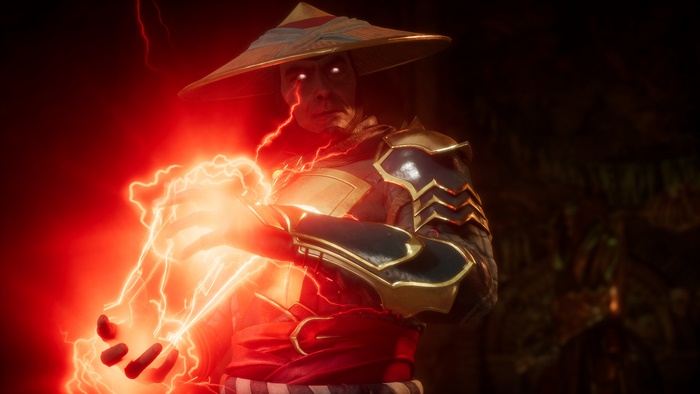 Raiden from Mortal Kombat 11 using lightning