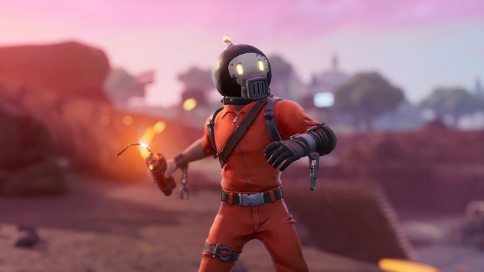 Splode from Fortnite holding dynamite