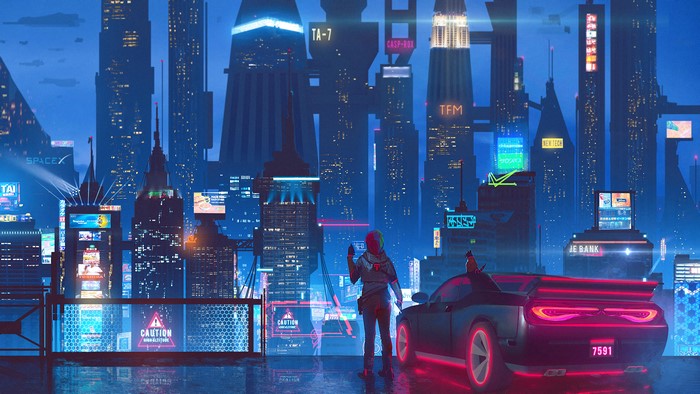 Sci-Fi, Cyberpunk, City, 4K