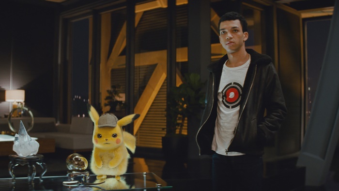 Detective Pikachu and Tim Goodman in 4K