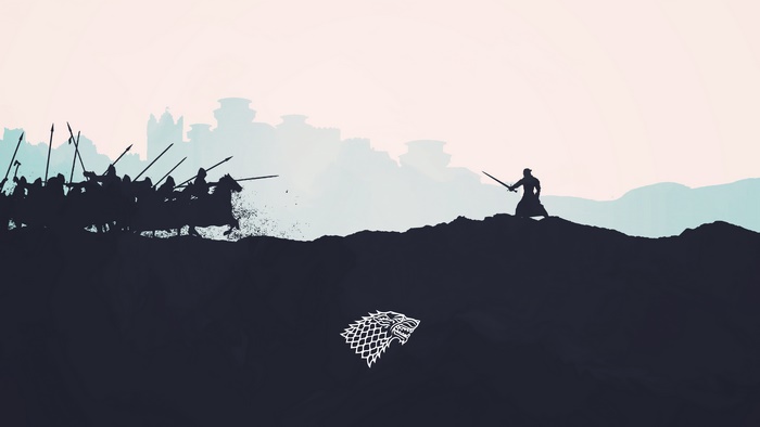 Jon Snow and the Army of the Dead from Game of Thrones