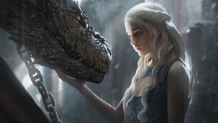 Daenerys Targaryen, Dragon, Game of Thrones, 4K