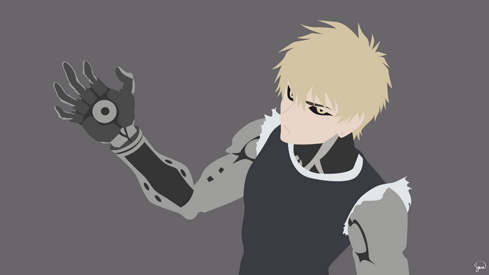 Genos from One Punch Man Minimalist 4K