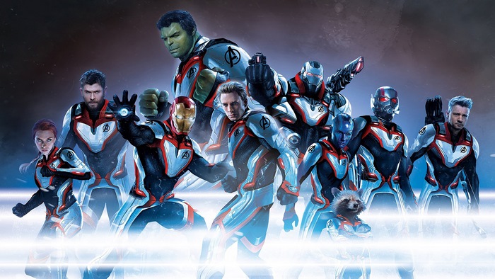 Avengers: Endgame Members in White Suits 4K