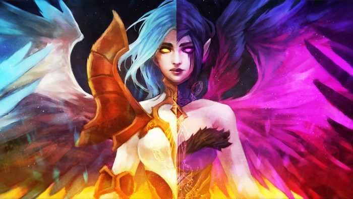 Kayle and Morgana from League of Legends