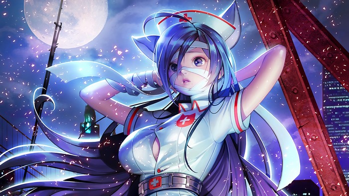 Anime, Nurse, Girl, Bandage, 4K
