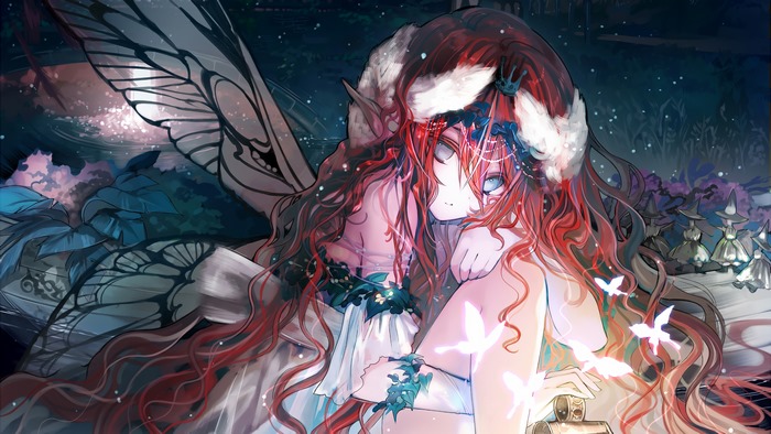 Fairy, Anime, Girl, Fantasy, Wings, 4K