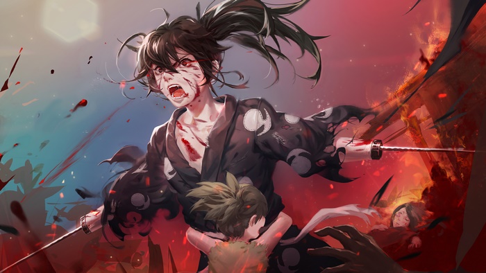 Hyakkimaru from Dororo in battle