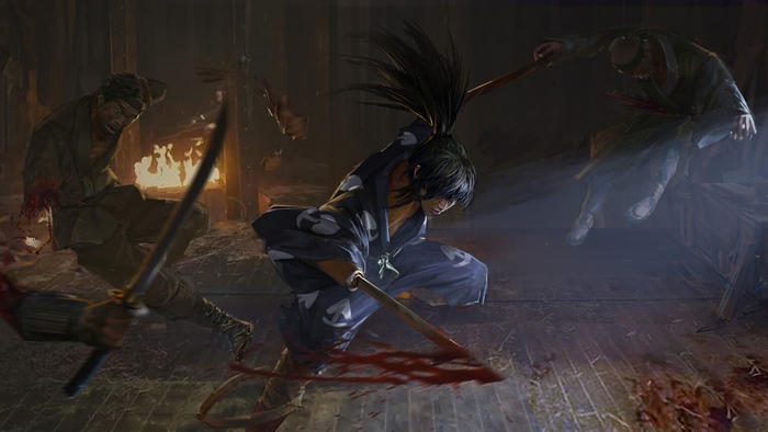 Hyakkimaru fighting in a dark room 4K