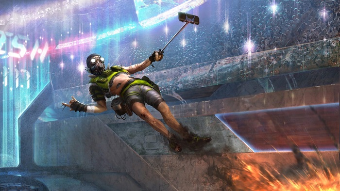Octane from Apex Legends taking a selfie