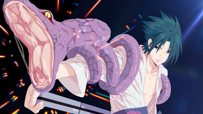 Sasuke with a Snake