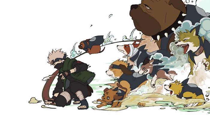 Kakashi, Dogs, Summon, 4K