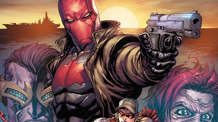 Red Hood with Gun and Warship