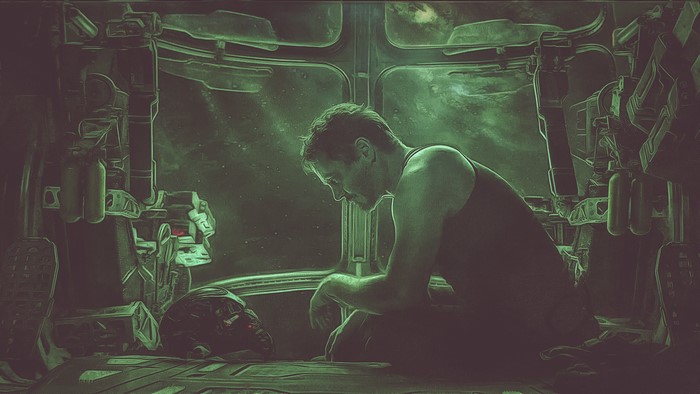 Iron Man from Avengers: Endgame in spaceship 4K