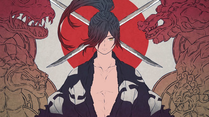 Hyakkimaru from Dororo with Dragons and Swords