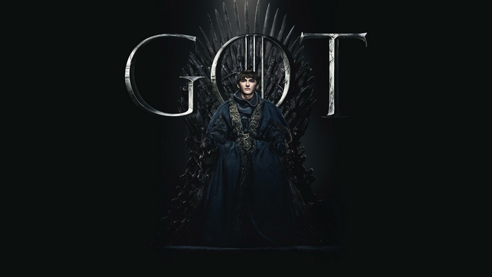 Bran Stark from Game of Thrones on the Iron Throne 4K