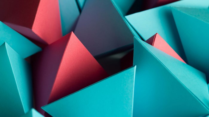 Abstract 3D Triangles Polygon 4K