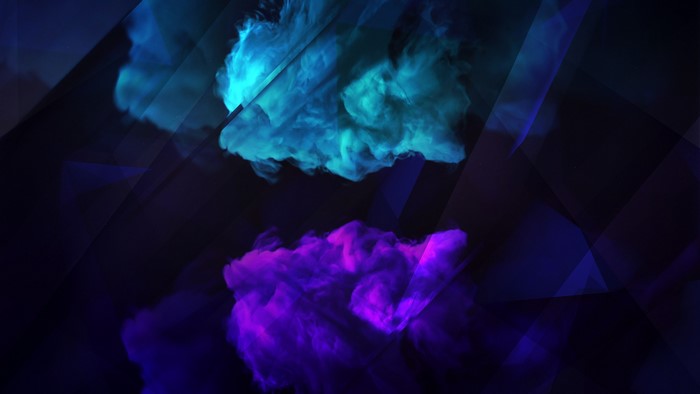 Abstract Smoke with Geometric Shapes 4K
