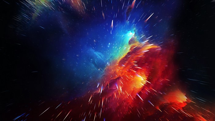 Explosion of stars in deep space 4K