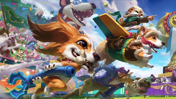 Corgi Corki from League of Legends Splash Art 4K