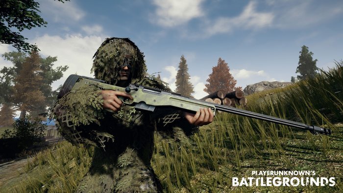 PlayerUnknown's Battlegrounds sniper in ghillie suit