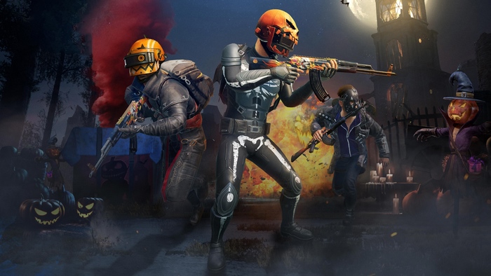 PUBG Halloween characters with guns