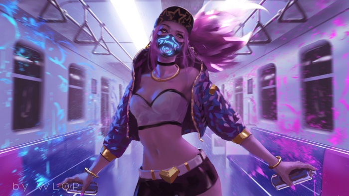 K/DA Akali from LoL 4K