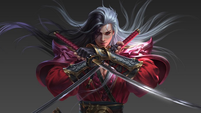 Fantasy, Warrior, Katana, 4K, 3840x2160