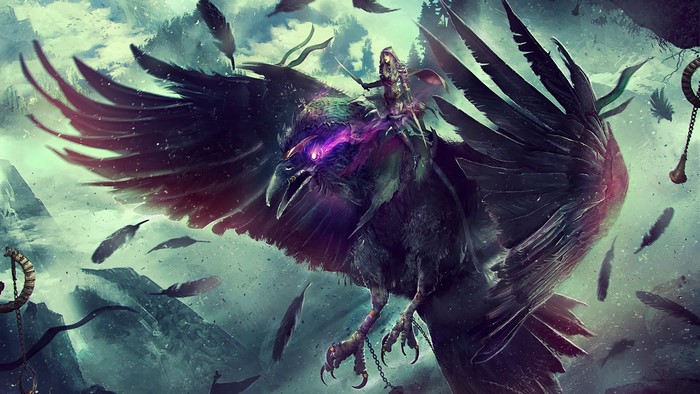 Crow, Fantasy, Warrior, 4K, 3840x2160