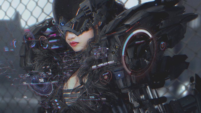 Sci-Fi Girl with Cybernetic Augmentations 4K